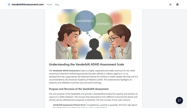 Vanderbilt Assessment vs. Conners: Choosing Your ADHD Screening Tool