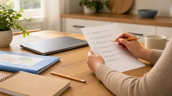Genitore che rivede note di screening ADHD