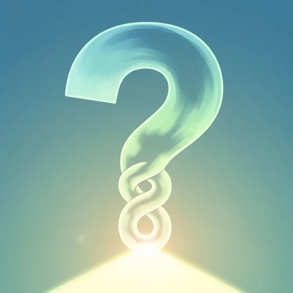 Abstract image of question mark becoming clear path